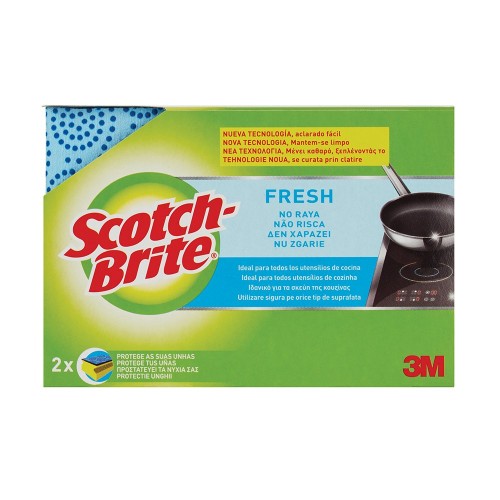 Burete Scotch-Brite Fresh Delicat 2 bucati/set, usor de utilizat, rezistent, durabil