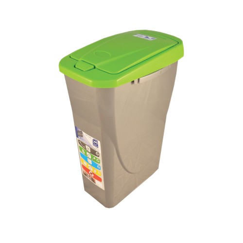 Cos Ecobin pentru colectare selectiva a deseurilor, 25 l, verde