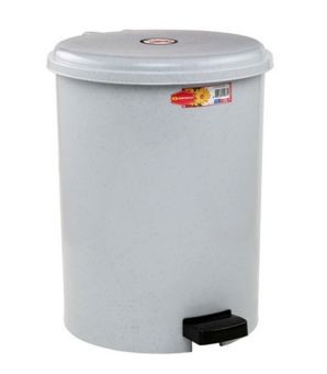 Cos de birou cu pedala, 10 l, plastic, alb