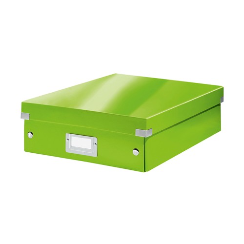 Cutie depozitare Leitz WOW Click & Store Organizer, carton laminat, medie, verde