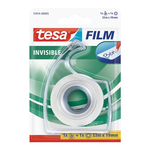 Banda Tesafilm invisibila, dimensiuni 19 mm x 33 m, cu dispenser