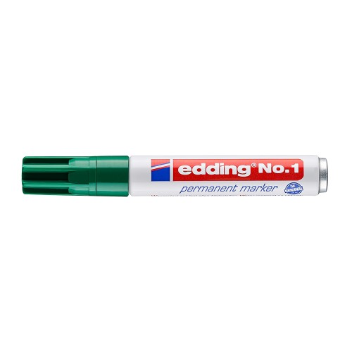 Marker permanent Edding No.1, varf retezat 1-5 mm, verde