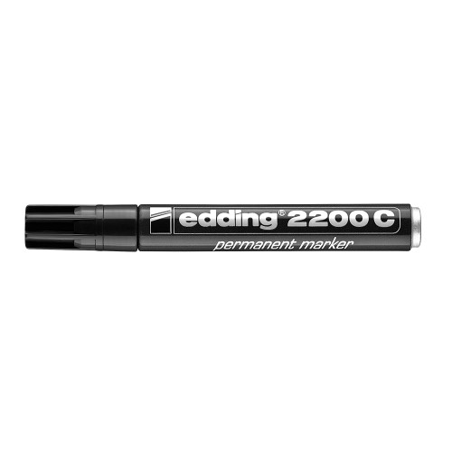 Marker permanent Edding 2200, varf tesit 1-5 mm, negru