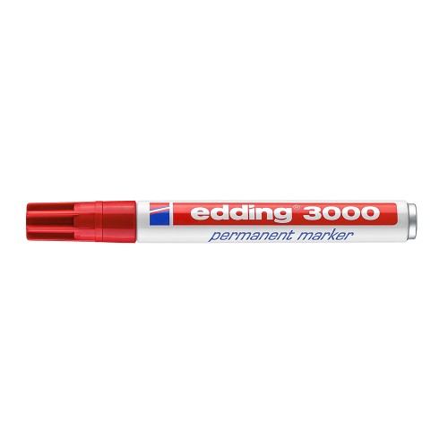 Marker permanent Edding 3000, varf 1.5-3 mm, rosu