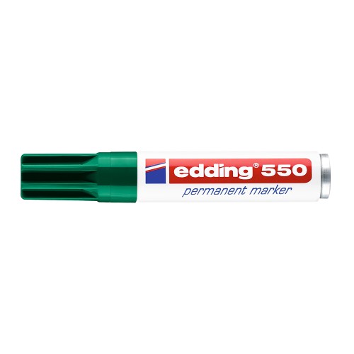 Marker permanent Edding 550, varf 3-4 mm, verde