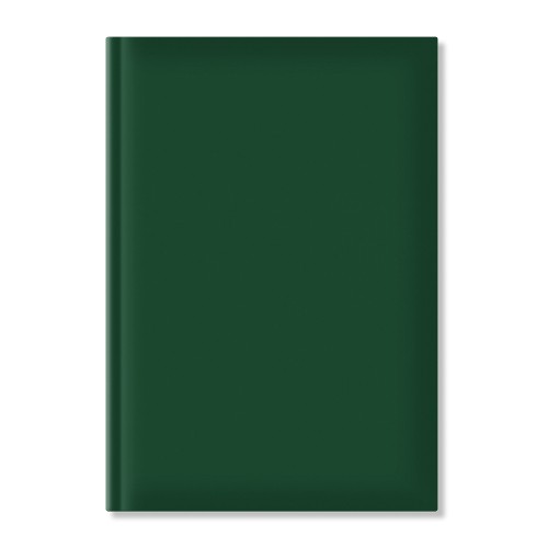 Agenda nedatata A5, hartie offset alb, coperta verde