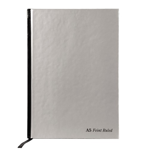 Agenda A5 Pukka Pads Silver Casebound, dictando, 192 pagini, coperta dura