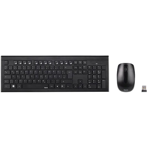 Kit tastatura si mouse Wireless HAMA Cortino, USB, Layout RO, negru