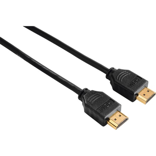 Cablu HDMI Ethernet HAMA 205002, 1.5m, Full HD, placat aur, negru