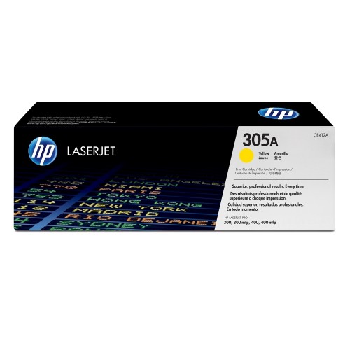 Toner original HP CE412A, 2600 pagini, galben