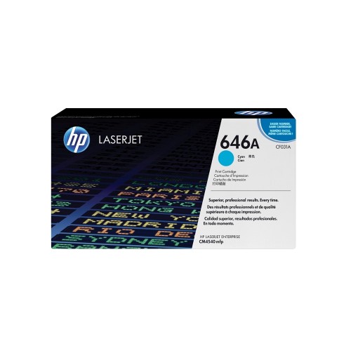 Toner original HP CF031A, 12500 pagini, cyan