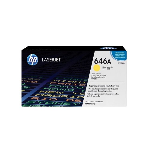 Toner original HP CF032A, 12500 pagini, galben