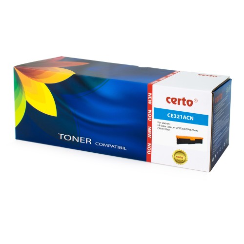 Toner Certo, compatibil CE321A, 1300 pagini, cyan