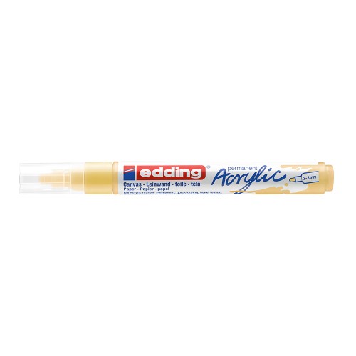 Marker acrilic Edding 5100, varf 2-3 mm, galben pastel