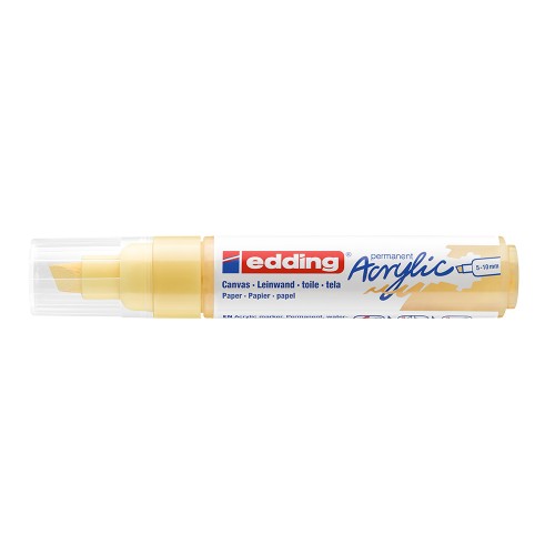 Marker acrilic, Edding 5000, varf tesit 5-10 mm, galben pastel