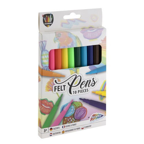 Set carioci Creative Craft, Grafix Colouring, 10 culori