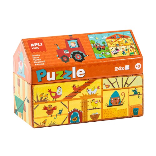 Puzzle Casuta, APLI, tema Ferma, 24 piese