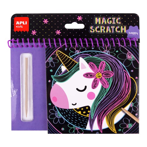 Joc creativ Magic Scratch Apli, tematica Unicorn