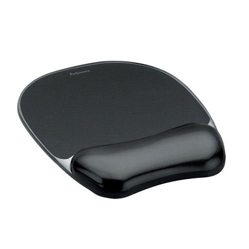 Mouse pad ergonomic cu gel Fellowes Crystal, negru