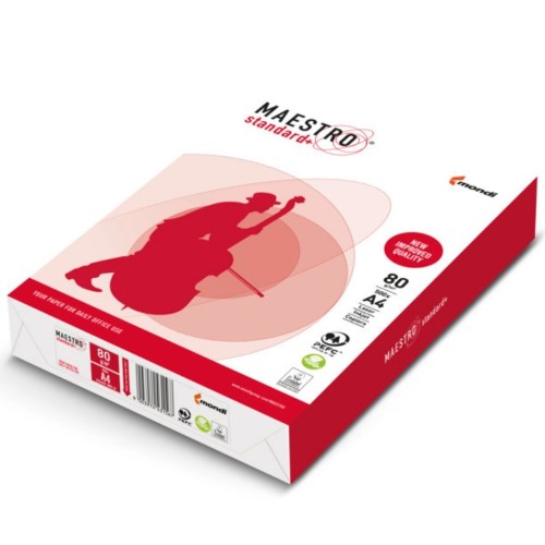 Hartie copiator Maestro Standard+ A4, 80g, 500 coli/top