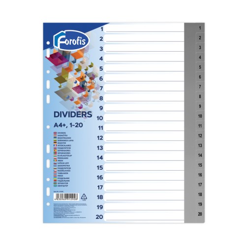 Separator A4+ Forofis Maxi, plastic, index A-Z