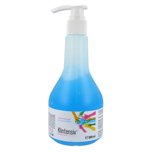 Gel dezinfectant pentru maini Klintensiv, cu pompita, 500 ml