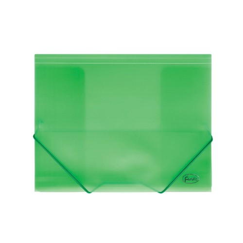 Mapa plastic cu elastic Forofis A4, verde transparent