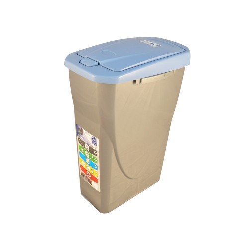 Cos Ecobin pentru colectare selectiva a deseurilor, 25 l, albastru