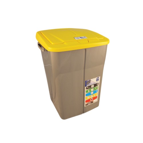 Cos Ecobin pentru colectare selectiva a deseurilor, 45 l, galben